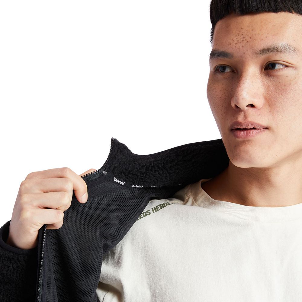 Jaqueta Masculino - Timberland Colorborck Recycled Fleece - WCPUL4273 - Pretas